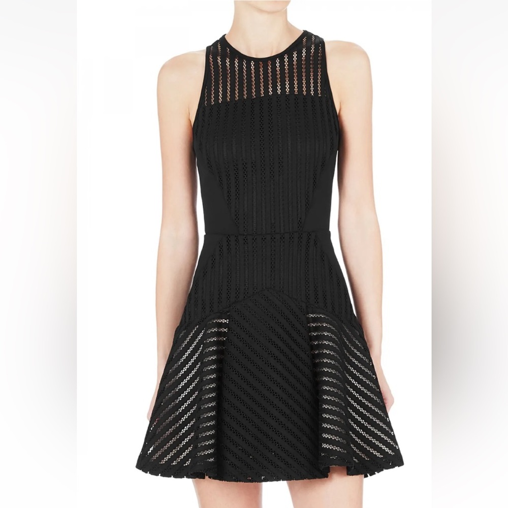 SASS & BIDE UP IN THE AIR FIT AND FLARE DRESS SIZE 6 BLACK